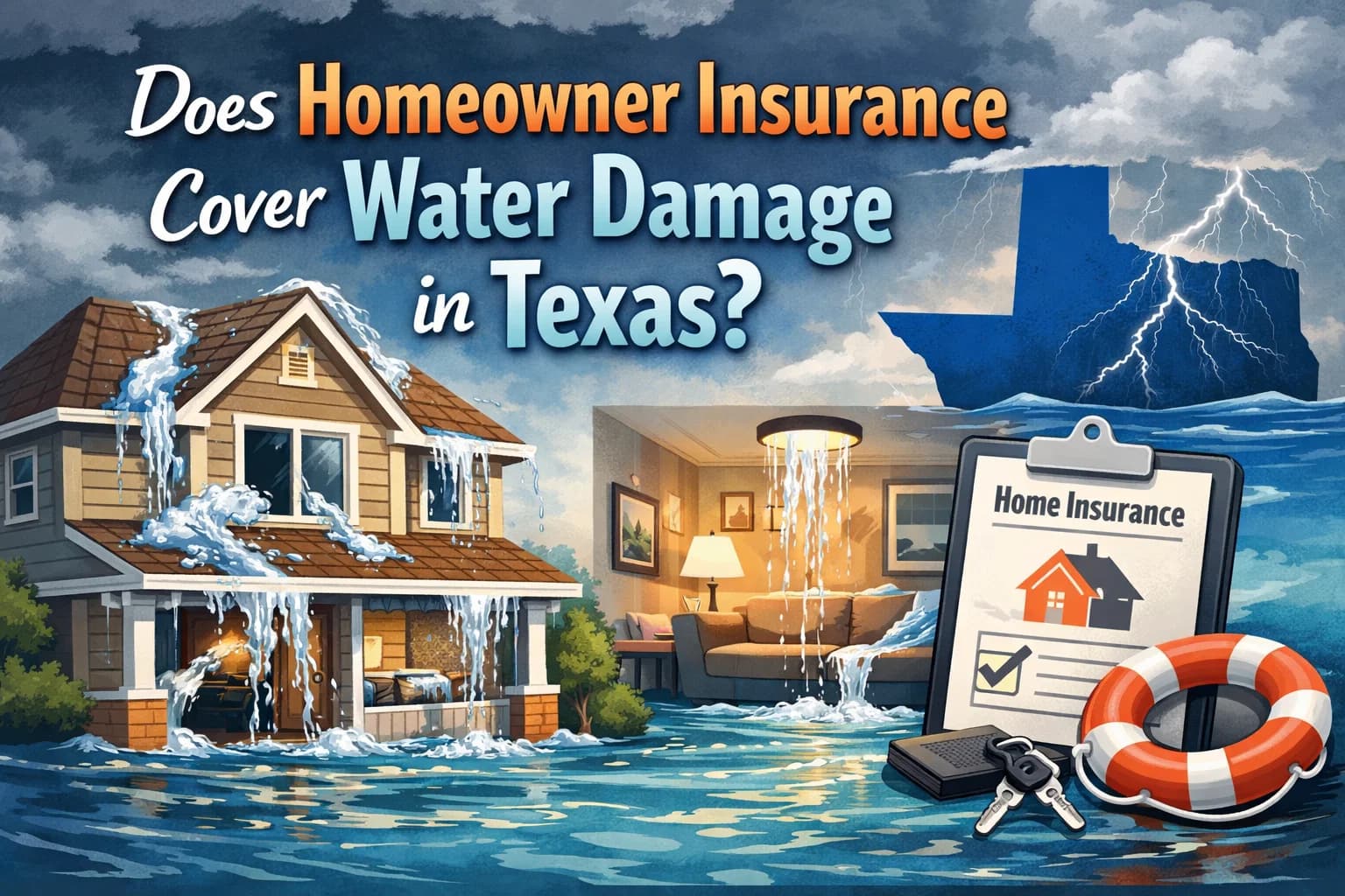 Does Homeowner Insurance Cover Water Damage in Texas?