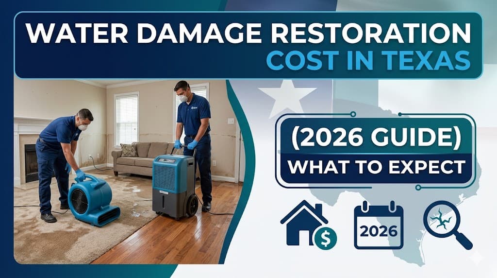 Water damage restoration cost breakdown for Texas homeowners